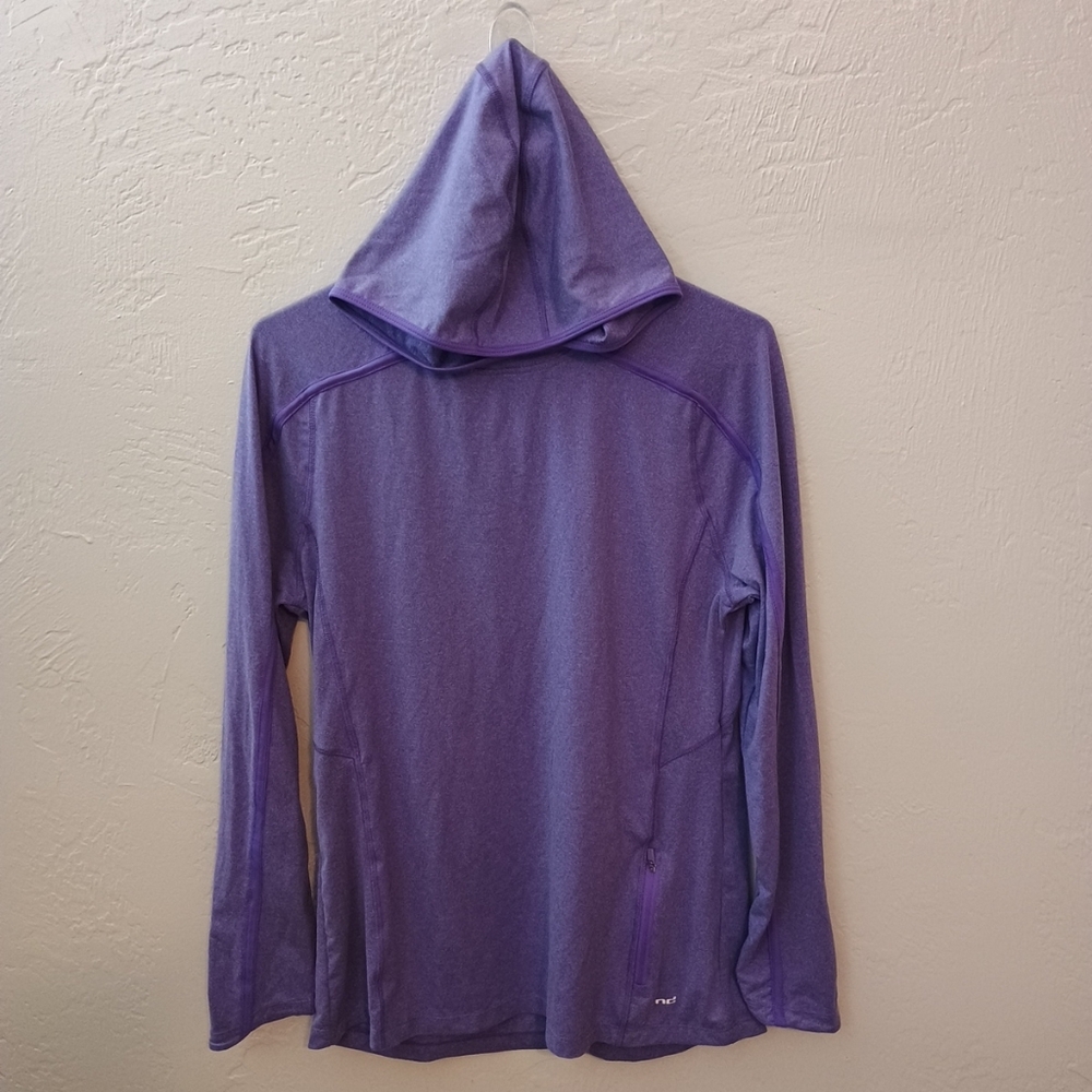 Hind Women's Large Purple Pullover Hooded Athletic Apparel Top